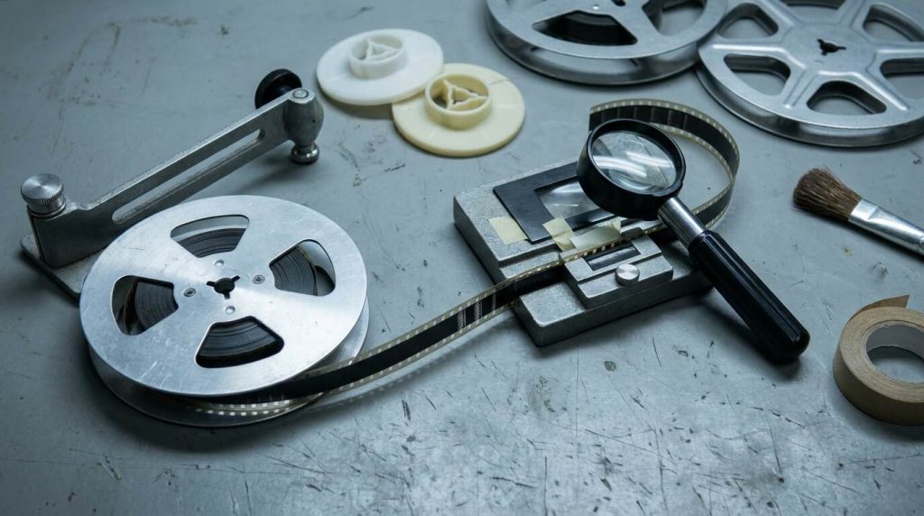 The inspection bench where every reel is checked before it runs